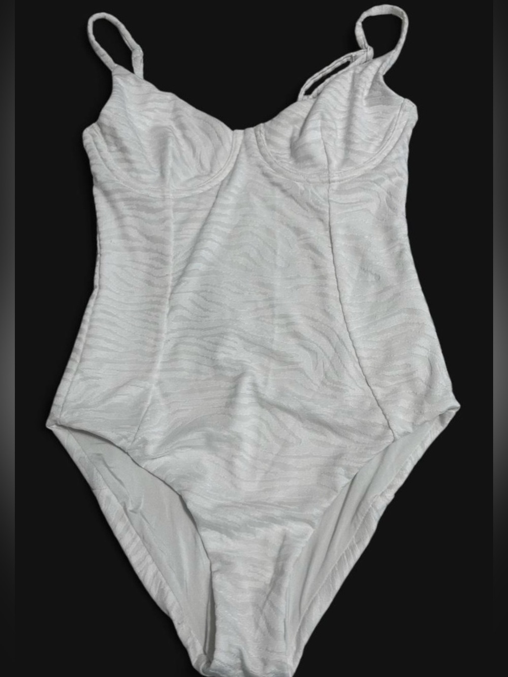 Onia White Textured One-Piece Swimsuit